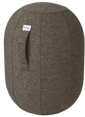 VLUV® KAPSUL STOV Balance-Kapsel [Atmungsaktiv mit Tragegriff und Wegrollschutz] Waschbarer Stoffbezug | Ergonomischer Hocker | Schreibtischhocker | Wackelhocker | Sitzball Büro Ergonomisch