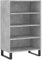 vidaXL Highboard, Sideboard mit viel Stauraum, Kommode Wohnzimmerschrank mit Metallfüßen, Schrank Anrichte Beistellschrank, Betongrau Holzwerkstoff