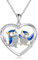 YAFEINI Eule Kette für Damen 925 Sterling Silber Herz Anhänger Halskette Liebhaber Vogel Eulen Schmuck Geschenke für Mädchen Großmutter Tochter Mutter (Eule Kette)