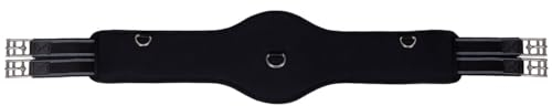 QHP Vielseitigkeitsgurt Sattelgurt anatomisch (125 cm, schwarz)