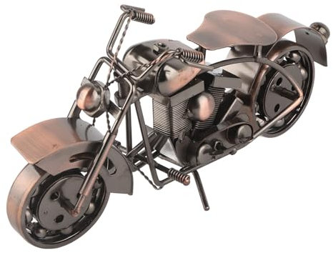 Cyrank Motorrad-Modell, Eisen-Retro-Motorrad-Modellbausätze Für Erwachsene, Büro-Desktop-Ornament, Metall-Motorrad-Skulptur, Metall-Kunst-Dekor