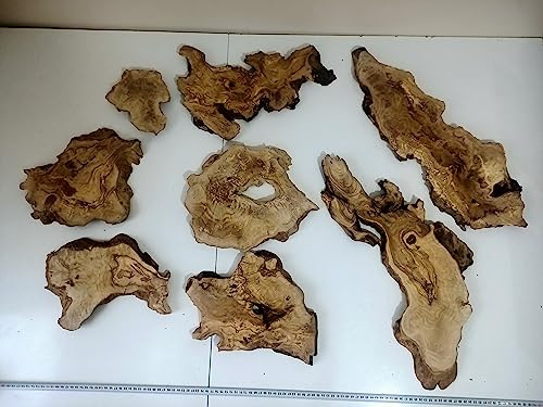 Live Edge Olive Wood Slab Set for DIY and Epoxy