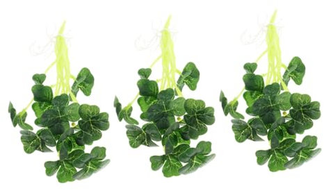 Ciieeo 3 Zweige Künstliche Grünpflanzen Aus Seidenstoff Realistische Blätterstiele Heimdeko Tischvase Pflanzendeko Ohne Pflege