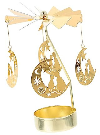 PRETYZOOM Rotierender Eisernes Kerzenhalter Dekorativer Kerzenständer Für Party Wohnraumdeko Geeignet Für Wohnzimmer Bar Schlafzimmer Festliche Tischdekoration