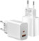 POANES USB C Ladegerät 25W Schnellladegerät,USB Wandladegerät fürHandy, Tablet, Ventilator, Schreibtischlampe- 2 Packung
