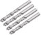 sourcing map Solid Carbide Drill Bits, 4mm C2/K20 Tungsten Carbide Jobber Drill Bits Straight Shank Drilling Tool for Stainless Steel Aluminum Iron Metal Plastic 4pcs