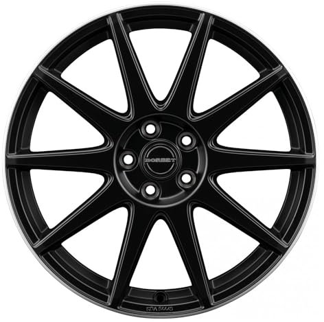 4x Borbet Felgen GTX 8.0x19 ET53 5x114.3 black matt rim silver kompatibel mit Honda Accord HR-V