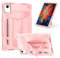 Wigento Für Lenovo Tab M11 Silikon Hybrid Tablet Tasche Robot Design mit T - Halterung Rosa