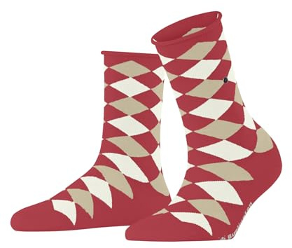 Burlington Damen Socken Sandy W Sso Baumwolle gemustert 1 Paar, Rot Coral Red 8542, 36-41