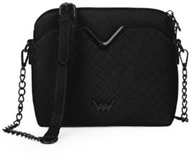 VUCH Kleine Umhängetasche mit Kette Fossy Mini Black für Frauen, Elegante Handtasche für Damen, Tasche für Mädchen