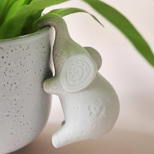 Elephant Plant Pot Hanger, Hanging Elephant Ornament, Houseplant Accessory Decoration, Ceramic Elephant Animal Decoration, Elephant Pot Hanger, Elephant Figurine, Plant Animal, Gardeners Gift
