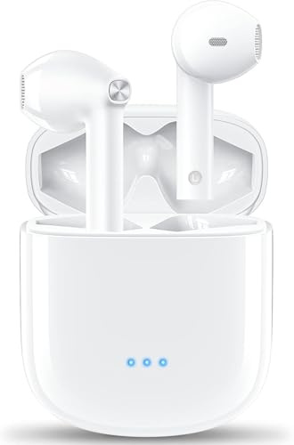 BX Wireless Earbuds,Bluetooth 5.3 Headphones,HiFi Stereo Wireless Headphones In Ear with 4 ENC Noise Cancelling Mics,32 Hours Playtime,Touch Control,IPX6 Waterproof Sports Earphones for Work,Running