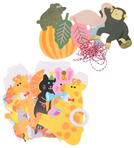 Cabilock Baby-geburtstagszubehör – Flaggenbanner Mit Tiermotiv Dekorativer Wandbehang Für Partys