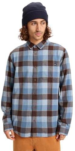 Quiksilver Sweater Motherfly Plaid LS Shirt Men's Blue XL