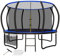 Devoko Trampolin Outdoor Ø 228/305/366/427 cm, vom TÜV Rheinland GS-Zertifikat, Kindertrampolin Gartentrampolin mit Sicherheitsnetz, Rundes Riesentrampolin mit Leiter und Schuhbeutel
