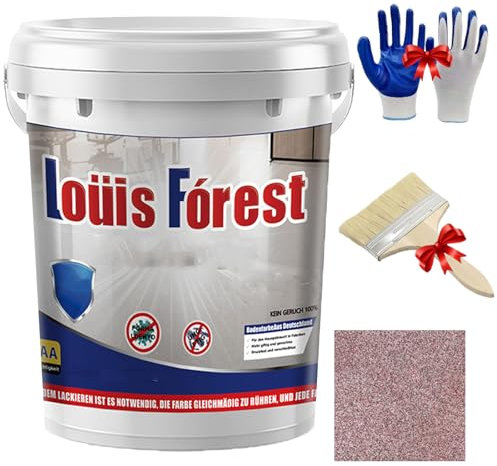 High-Gloss Marble Effect Epoxy Floor Coating, Forubom Floor Paint, Forubom Garage Floor Paint Concrete, Waterproof Water-Based Epoxy Basement Floor Paint, Marble Paint (pink,0.5kg)
