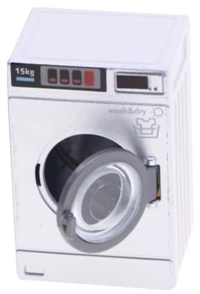 Abaodam Miniature Dollhouse Washing Machine Toy with Operable Drum Realistic Washer Dryer for Boy Girl Pretend Play Dollhouse Laundry Furniture Accessory Compact and Versatile Design