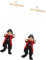 Supvox 2 Stück Marionettenspielzeug Puppen Marionette Pirat lustige Marionette Kleine Marionette Puppe Marionette Puppet Marionettenpuppe Marionetten Piratenpuppe Marinette-Puppe Holz