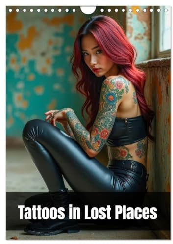 Tattoos in Lost Places (Wandkalender 2026 DIN A4 hoch), CALVENDO Monatskalender: Tätowierte Frauen in vergessenen Welten (CALVENDO Erotik)