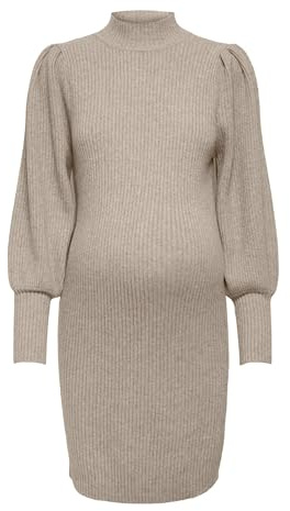 ONLY MATERNITY Damen Olmkatia L/S Dress KNT Noos, Mocha Meringue, XXXL
