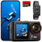 syndesmos Wasserdicht Action Cam 5K 30FPS, Dual-Touchscreen, 64MP Ultra HD-Unterwasserkamera, EIS Anti-Shake Outdoor Vlog Kamera, IMX386 12MP Sensor, 1350 mAh, 64 GB Karte, Fernbedienung und Kit