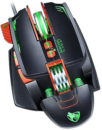 Lurrose 1 Pièce Souris de Jeu Mécanique USB Souris Filaire pour Pc Adaptée à Maison Au Bureau Noir