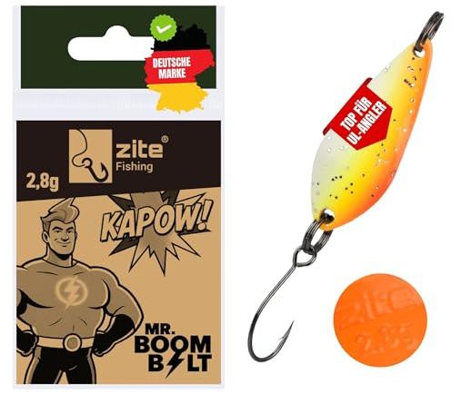 Zite Fishing The Troutforce Spoon Kapow! | Forellen-Spoon 2,8 g| UV-aktive | UL & Light Spinnköder | Kompakter Tiefenläufer mit druckvollem Lauf