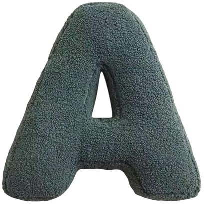 Kissen mit englischen Buchstaben - Luxuriöses weiches Kissen mit Initialen des Alphabets - Plüschkissen Kollektion mit Buchstaben von A bis Z | Dekokissen herzerwärmend für