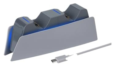 Stazione Di Ricarica For Il 30° Anniversario, Compatibile Con PS5, Doppio Indicatore Di Carica Veloce Controller Supporto Di Ricarica Culla Dock Gamepad(Black)