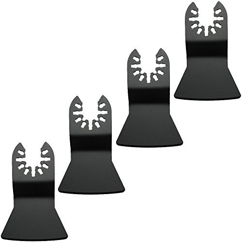 Segmentsägeblatt Sägeblatt HM Diamant Titan Bi Metall Holz für Multimaster Multifunktionswerkzeug Multimaxx Bosch Fein Makita Worx DeWalt BLACK & DECKER (B17: 4x Schaber 50mm)