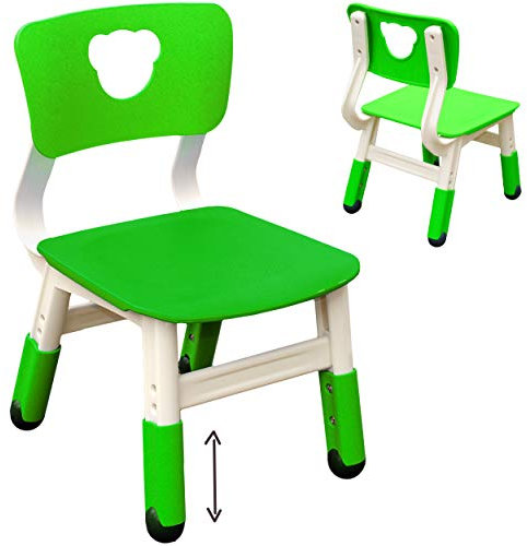 alles-meine.de GmbH 4 Stück - Kinderstühle - 3 Fach - höhenverstellbar & mitwachsend - GRÜN - kippsicher/bis 100 kg belastbar - für INNEN & AUßEN - 1-5 Jahre - Kindermöbel fü..