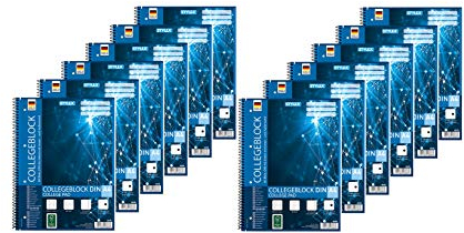 Stylex 43888-P6 DIN A4 Spiral-Collegeblock, liniert, 6-er Packung (2)
