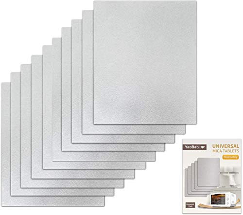 YanBan WaveGuide - Juego de 10 piezas de repuesto para placas de mica, placas de microondas, piezas de reparación para electrodomésticos, 150 x 120 mm