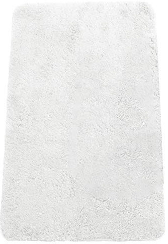 Brandsseller Badezimmerteppich 70x120 cm Badvorleger Badematte Badteppich rechteckig Chenille rutschfest saugstark maschinenwaschbar - Weiß