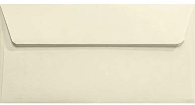 Netuno 500 Kuverts Ecru gerippt DIN DL 11x22 cm stilvoll und hochwertig | 120g Aster Laid Ivory · feine und festliche cremefarbene Briefumschläge Strukturpapier für Hochzeit Einladungen