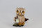 Kuhnert Eulenkind mit Lampion Laterne stehend Original Erzgebirge Handarbeit Höhe 4cm Holzfigur Eule Mini-Eule