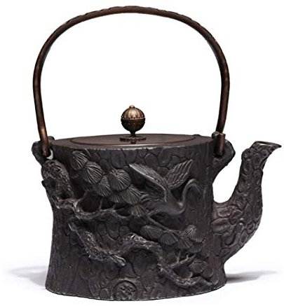 SMSOM Laboratorio di teiera Giapponese del bollitore del tè del ghisa, Laboratorio di teiera Giapponese, Antico patinato Fatto a Mano del Piatto del Piatto del Piatto della teiera del tè della teiera