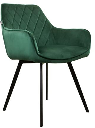 Kick Collection Esszimmerstühl Karl Velvet - Samt - Dunkelgrün - Modern und Hochwertig - Samtstoff und Metall - Erhältlich in vielen Farben