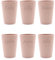 Magu - Lot de 6 gobelets personnalisés en biopolymère (100 % sans pétrole), avec nom - 6 gobelets + gravure personnalisée - Gobelets à brosser - Magu, Design naturel - Lot de 6, fleurs de cerisier