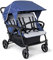 GAGGLE Odyssey 4x4 Quad Gelände Kinderwagen für 4 Kinder | Buggy faltbar mit Sonnenschutz in Blau/Schwarz | 4er Kinderbuggy klappbar für Kinder von 6 Monaten bis 4 Jahre.