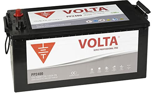 Bateria de Camión Professional Pro 240Ah 1450A - Borne +Izq - Medidas Largo 517 x Ancho 275 x Alto 243 mm con 2 años de Garantía - Fabricación Europea.