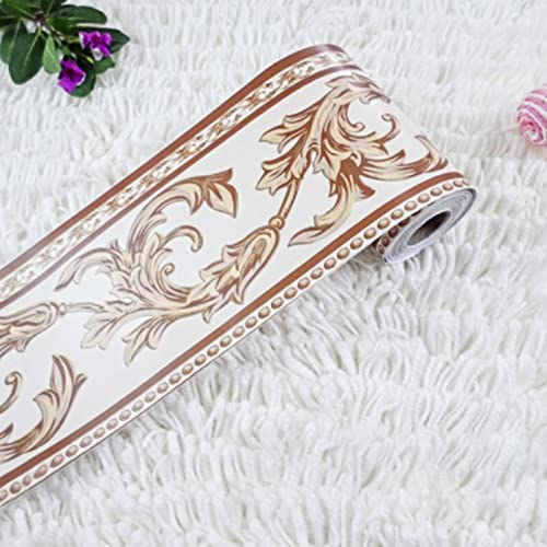 Tapeten-Bordüre, Selbstklebende Wandaufkleber Grenze, PVC Wand Bordüre Aufkleber 10 m x 10/5cm,Wasserdichte Wandbordüre für Zuhause Büro Hotel DIY Dekoration (3208)