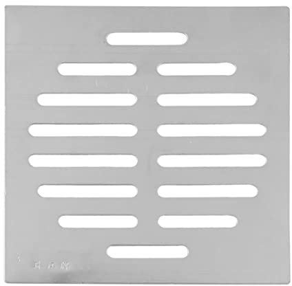 Drenaje de Piso Casas de baño Suministros de Plata Tono Cuadrado de Acero Inoxidable de Acero Inoxidable.