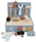 TIAMO Little Dutch 7069 FSC Holz Mini Spielwerkbank mit Werkzeug, Blau, 30x25x23,5 cm