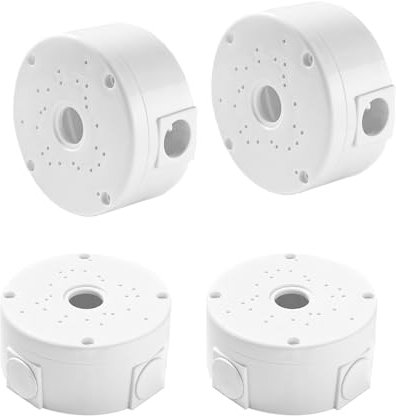 4 Pack Kamera-Anschlussdose Abzweigdose Verstecktes Kabel aus Kunststoff für Dome-Kamera Junction box Wasserdicht für Überwachungskameras im Innen und Außenbereich geeignet für Wände Decken