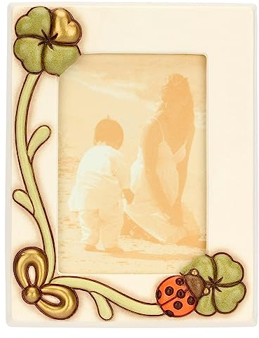 THUN C3094H90 Mittelgroßer vierblättriger Kleeblatt-Fotorahmen, Fotogröße 9,2 x 13,6 cm