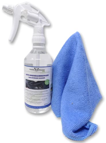 PandaCleaner Innenraumreiniger Auto - 500ml Cockpitspray Universal Reiniger | Car interior cleaner - Auto Kunststoffpflege Innen für Polster, Leder & Glas - Materialschonender Universal Reiniger Auto
