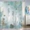 Hnmdmyi Duschvorhang Seepferdchen 180x200, Nautische Küste Tropische Fische Koralle Türkis Ozean Thematisch Unterwasser Meeresleben Badewanne Vorhang Wasserdicht Polyester Stoff Waschbar Badevorhang