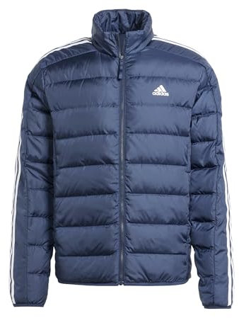 adidas Uomo Essentials 3-Stripes Light Down Jacket, Legend Ink, M