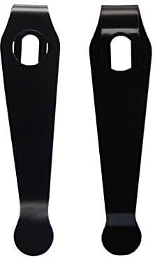 KNIFIUS 2-teilige tiefe Trage Taschenmesser Clips, Titan Legierung Taschenclip für EDC Messer, Klappmesser Ersatzclips Praktisches Taillenzubehör (A)